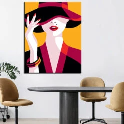 Malen Nach Zahlen Kunst Frau Mit Pink Schwarzem Hut -myPaintLab Deutschland Verkaufs-Shop art life 027 1 6