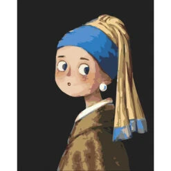 Malen Nach Zahlen Mädchen Mit Blonden Haaren Und Stirnband