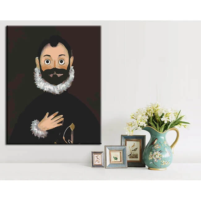 Malen Nach Zahlen Kunst Älterer Mann Bart & Weißen Kragen 2 Malen Nach Zahlen Kunst Älterer Mann Bart & Weißen Kragen - Image 2