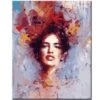 Malen Nach Zahlen Kunst Frauenkopf Mit Farben In Den Haaren