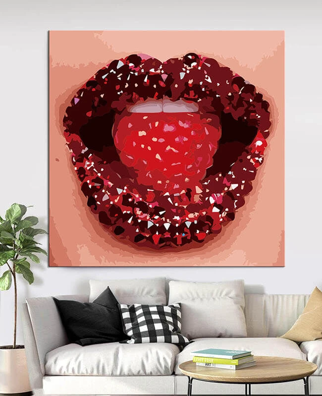 Malen Nach Zahlen Lippen Mund Aus Beeren Versand Aus DE 2 Malen Nach Zahlen Lippen Mund Aus Beeren Versand Aus DE - Image 2