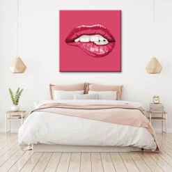 Malen Nach Zahlen Beißende Lippe Auf Rosa Hintergrund Versand Aus DE -myPaintLab Deutschland Verkaufs-Shop art life 098 1 4