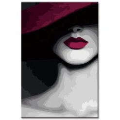 Malen Nach Zahlen Frau Im Roten Hut Versand Aus DE