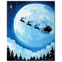 Malen Nach Zahlen Weihnachtsmann Und Rentier Versand Aus DE