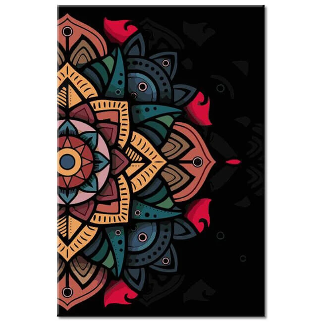 Malen Nach Zahlen Dunkles Farbenfrohes Mandala Versand Aus DE 1 Malen Nach Zahlen Dunkles Farbenfrohes Mandala Versand Aus DE