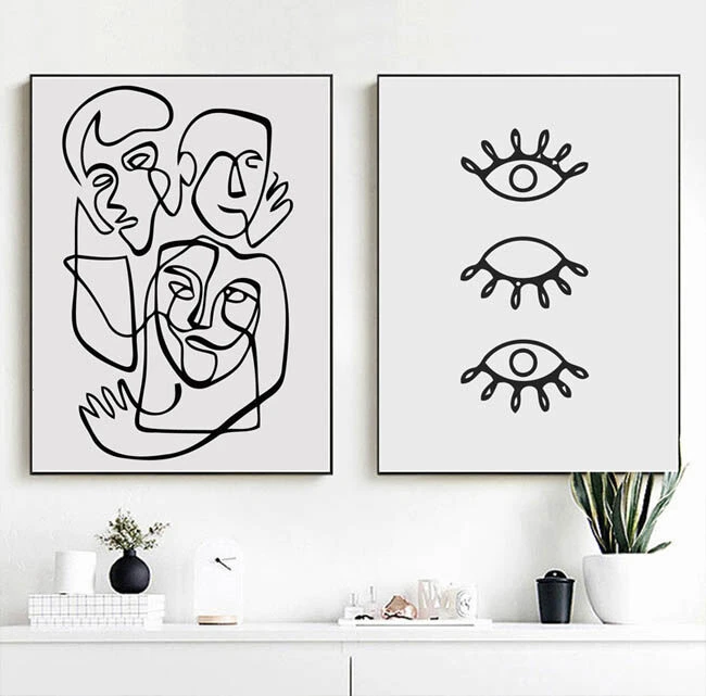 Malen Nach Zahlen Kunst Minimalismus Augen Zeichnung 3 Malen Nach Zahlen Kunst Minimalismus Augen Zeichnung - Image 3