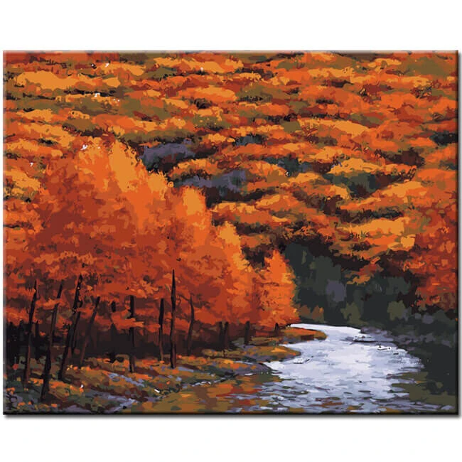 Malen Nach Zahlen Herbstbäume Und See 1 Malen Nach Zahlen Herbstbäume Und See