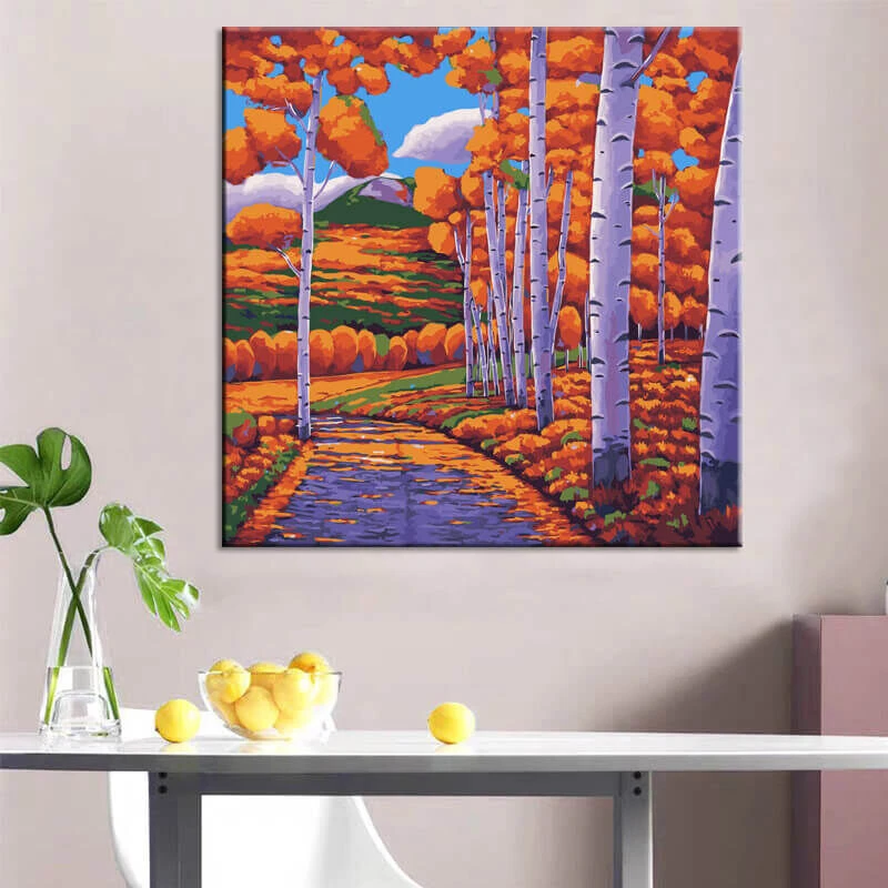 Malen Nach Zahlen Kunst Natur Herbstbäume Neben Einem Weg 2 Malen Nach Zahlen Kunst Natur Herbstbäume Neben Einem Weg - Image 2