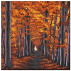 Malen Nach Zahlen Kunst Natur Baumallee Im Herbst