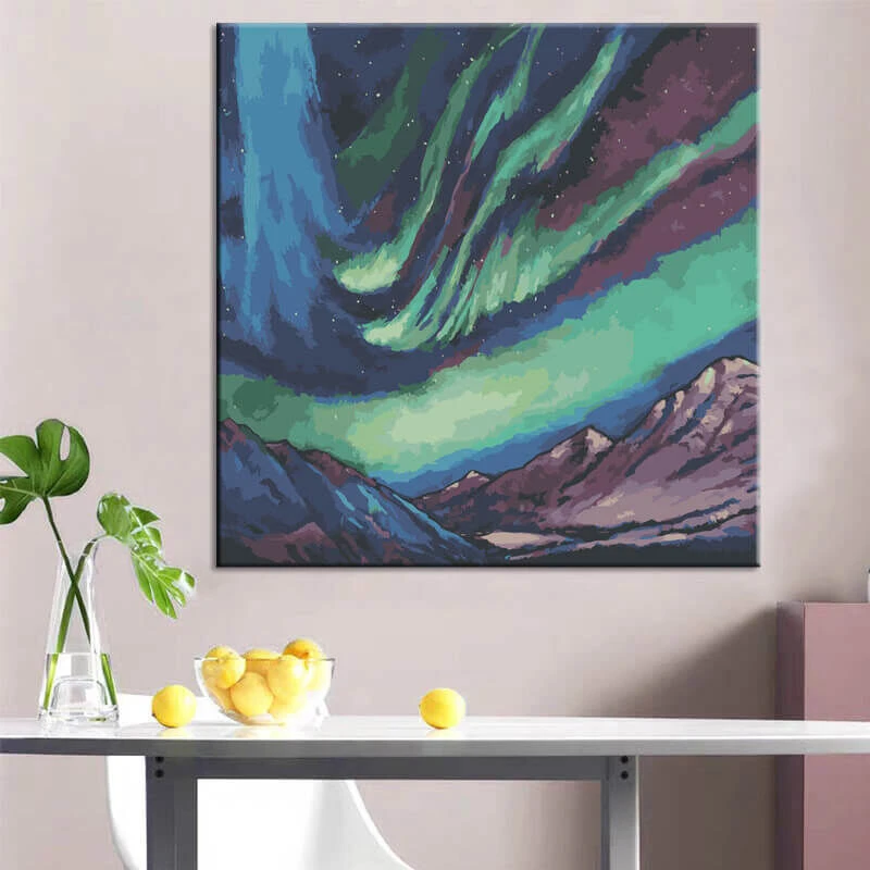 Malen Nach Zahlen Kunst Natur Polarlichter 2 Malen Nach Zahlen Kunst Natur Polarlichter - Image 2