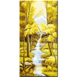 Malen Nach Zahlen Berg-Fluß-Landschaft