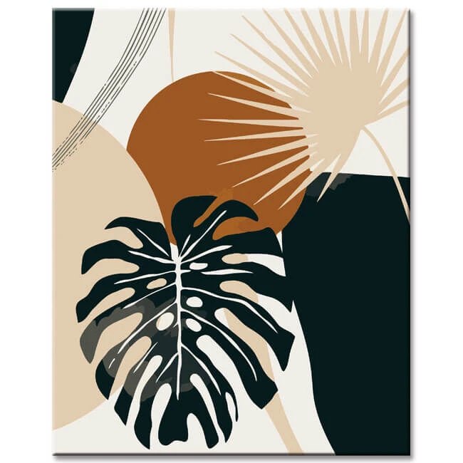 Malen Nach Zahlen Kunst Malerei Blatt Schwarz Weiss Braun 1 Malen Nach Zahlen Kunst Malerei Blatt Schwarz Weiss Braun