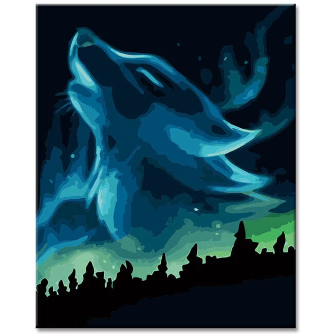 Malen Nach Zahlen Nördlicher Aurora Nachtwolf Versand Aus DE 1 Malen Nach Zahlen Nördlicher Aurora Nachtwolf Versand Aus DE