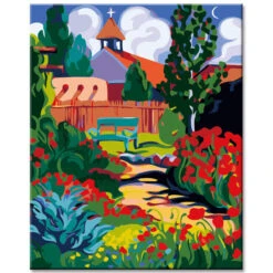 Malen Nach Zahlen Dorfidyll Mit Kirche Und Garten