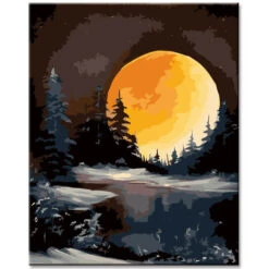 Malen Nach Zahlen Nachtstimmung Mit Blutmond