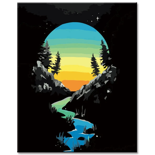 Malen Nach Zahlen Nachtstimmung Mit Kunst Mond 1 Malen Nach Zahlen Nachtstimmung Mit Kunst Mond