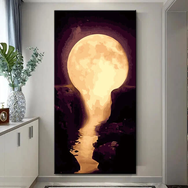 Malen Nach Zahlen Nachtstimmung Auslaufender Mond 2 Malen Nach Zahlen Nachtstimmung Auslaufender Mond - Image 2