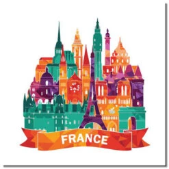 Malen Nach Zahlen Weltstadt Skylines - France Versand Aus DE