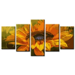 Malen Nach Zahlen Sonnenblume In Der Blüte 5-teilig Versand Aus DE