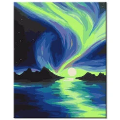 Malen Nach Zahlen Polarlichter Kunst Versand Aus DE