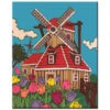 Malen Nach Zahlen Niederlande Holland Windmühle Blumen