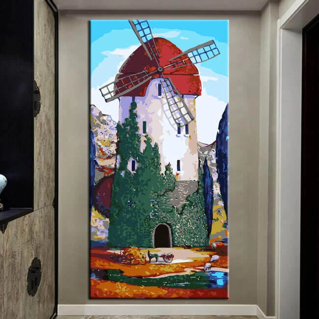 Malen Nach Zahlen Niederlande Holland Illustration Windmühle 1 Malen Nach Zahlen Niederlande Holland Illustration Windmühle