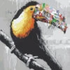 Malen Nach Zahlen Kunst Tukan Mit Graffiti Schnabel