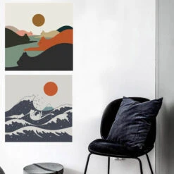 Malen Nach Zahlen Kunst Katzenwellen Mond Berg -myPaintLab Deutschland Verkaufs-Shop art tier 002 2 4