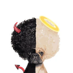 Malen Nach Zahlen Kunst Halber Engel Halber Teufel Hund