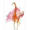 Malen Nach Zahlen Kunst Tier Giraffe Vor Rosa Hintergrund
