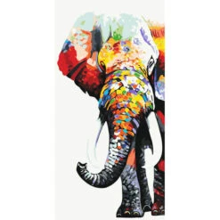 Malen Nach Zahlen Kunst Tier Elefant Mit Buntem Kopf Und Rüssel