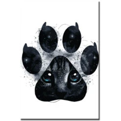 Malen Nach Zahlen Kunst Tier Katzenaugen In Ihrer Pfote