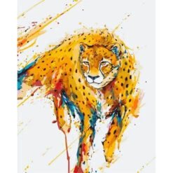 Malen Nach Zahlen Kunst Tier Leopard Hängt Rum