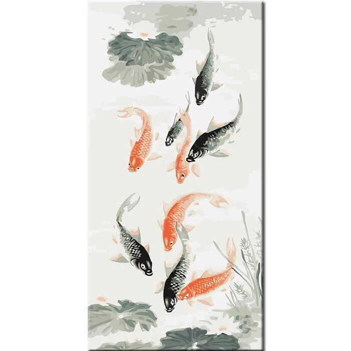 Malen Nach Zahlen Rote Und Schwarze Fische 1 Malen Nach Zahlen Rote Und Schwarze Fische