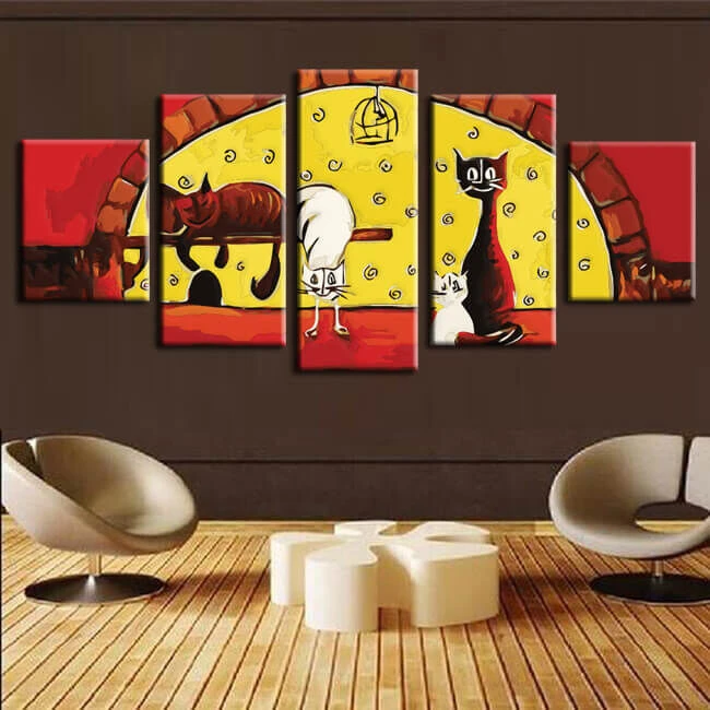 Malen Nach Zahlen Katzencomic 5-teilig 2 Malen Nach Zahlen Katzencomic 5-teilig - Image 2