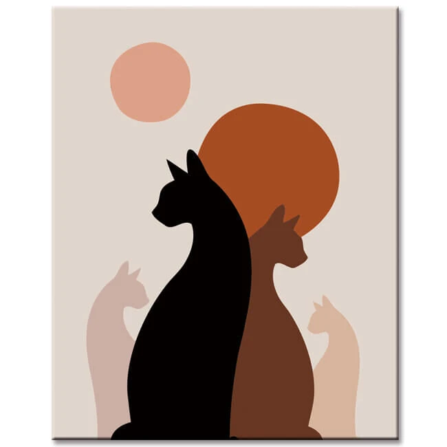 Malen Nach Zahlen Katzen Bei Nacht Kunst 1 Malen Nach Zahlen Katzen Bei Nacht Kunst