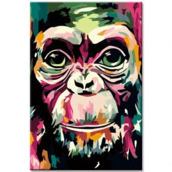 Malen Nach Zahlen Affe Schimpanse Portrait