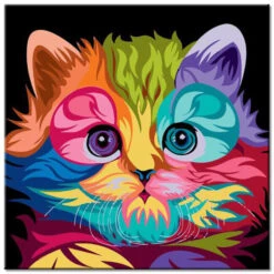Malen Nach Zahlen Bunte Katzenkunst Versand Aus DE
