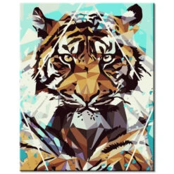 Malen Nach Zahlen Polygon Art Bunter Tiger Versand Aus DE