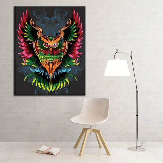 Malen Nach Zahlen Teufel Eule Illustration Kunst Versand Aus DE 2 Malen Nach Zahlen Teufel Eule Illustration Kunst Versand Aus DE - Image 2