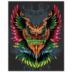 Malen Nach Zahlen Teufel Eule Illustration Kunst Versand Aus DE
