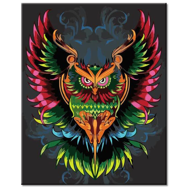 Malen Nach Zahlen Teufel Eule Illustration Kunst Versand Aus DE 1 Malen Nach Zahlen Teufel Eule Illustration Kunst Versand Aus DE