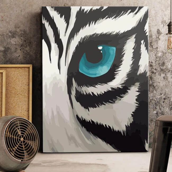 Malen Nach Zahlen Weißer Tiger Mit Blauem Auge Versand Aus DE 1 Malen Nach Zahlen Weißer Tiger Mit Blauem Auge Versand Aus DE