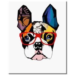 Malen Nach Zahlen Abstrakte Kunst Bulldogge Versand Aus DE