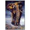 Malen Nach Zahlen Tier Kunst Elefant In Bewegung Versand Aus DE