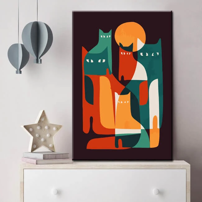 Malen Nach Zahlen Abstrakte Kunst Katzenfamilie Versand Aus DE 2 Malen Nach Zahlen Abstrakte Kunst Katzenfamilie Versand Aus DE - Image 2