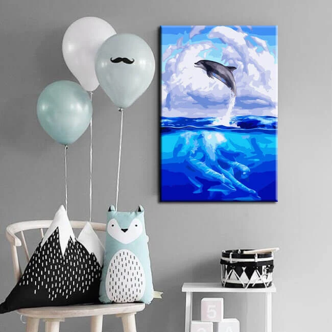 Malen Nach Zahlen Springender Delphin Versand Aus DE 2 Malen Nach Zahlen Springender Delphin Versand Aus DE – Bild 2