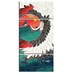 Malen Nach Zahlen Kranich Im Chinesischen Stil 3-teilig Versand Aus DE