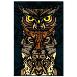 Malen Nach Zahlen Eulen Totem Versand Aus DE