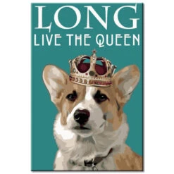 Malen Nach Zahlen Der Hund Der Königin Queen Mit Krone Versand Aus DE